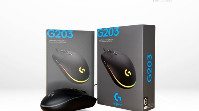 910-005790 - Logitech Mouse G203 RGB LightSync Gaming Black